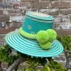 Handwoven Hat Aqua 1 Handwoven Hat Aqua -Chic Boutique Shop IMG 1343