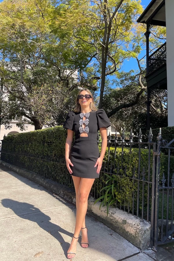 Rebecca Vallance Yvonne Bow Mini Dress 4 Rebecca Vallance Yvonne Bow Mini Dress - Image 2