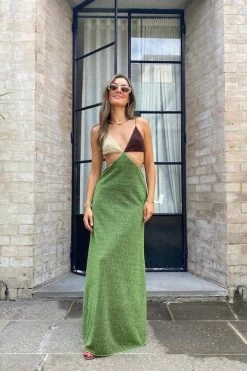 OSEREE Lumiere Colore Cut Out Dress Multi