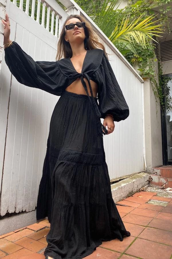 Samos Skirt Black 5 Samos Skirt Black - Image 3