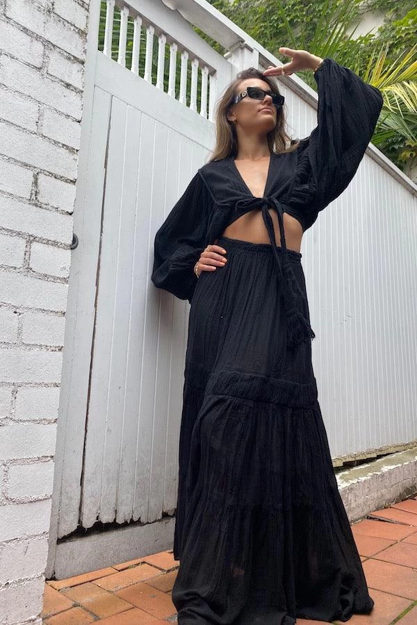 Samos Skirt Black 4 Samos Skirt Black - Image 2