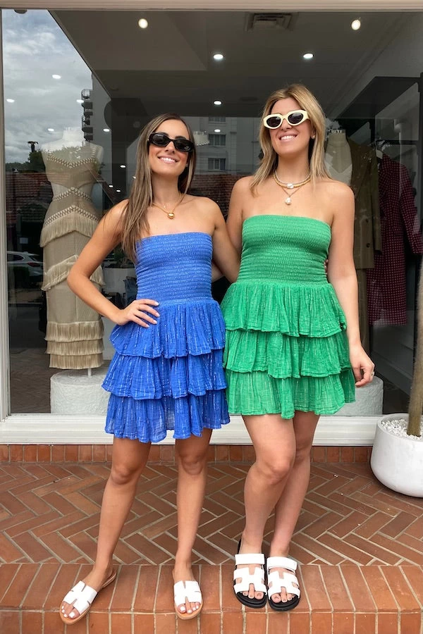 Doris Mini Dress Royal Blue/Gold 4 Doris Mini Dress Royal Blue/Gold - Image 2