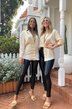 Commando Faux Leather Legging W/ Perfect Control Black