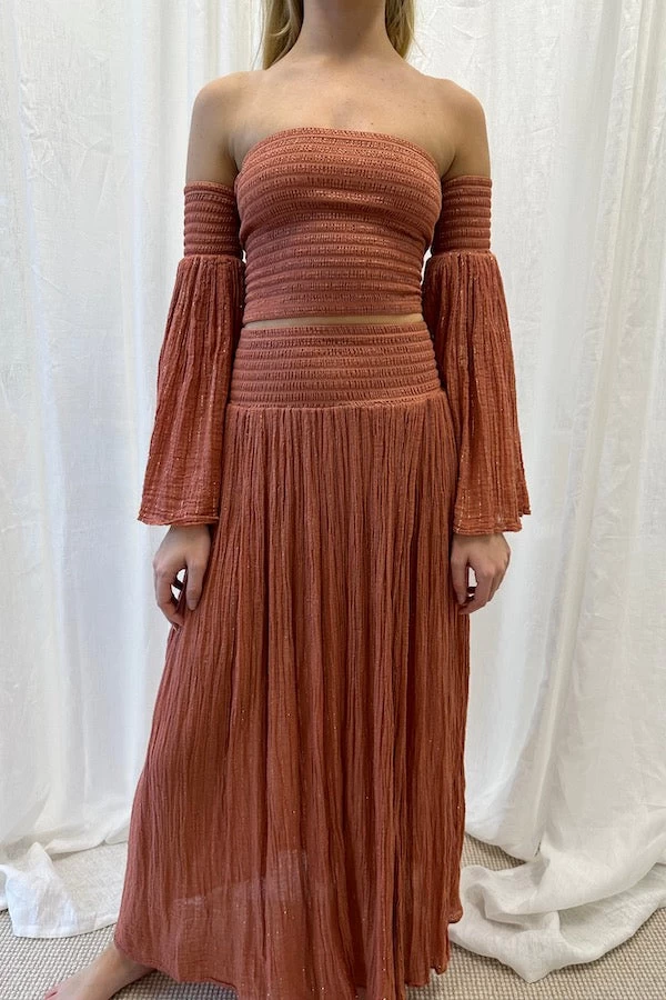 Calypso Skirt Terrcotta/Gold 3 Calypso Skirt Terrcotta/Gold