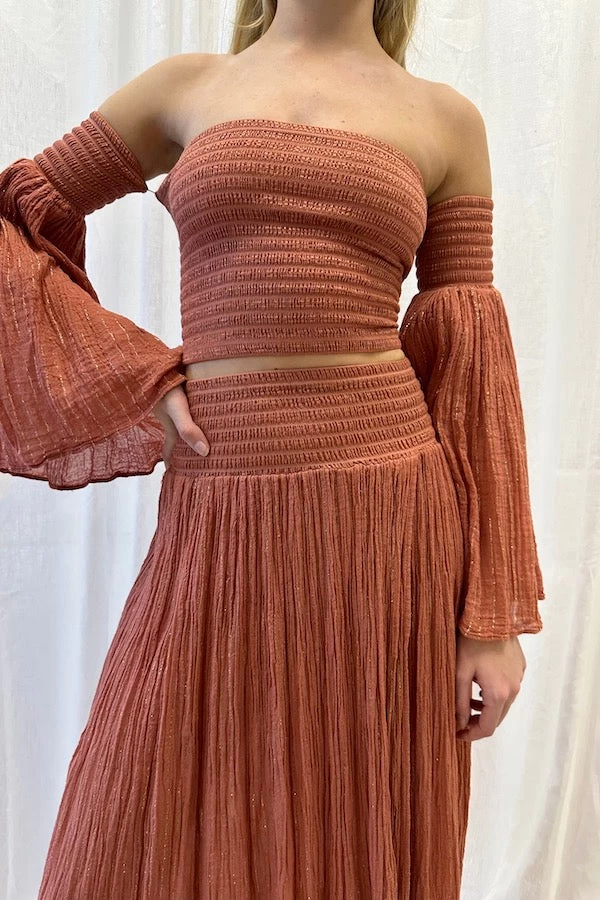 Calypso Top Terracotta/Gold 3 Calypso Top Terracotta/Gold