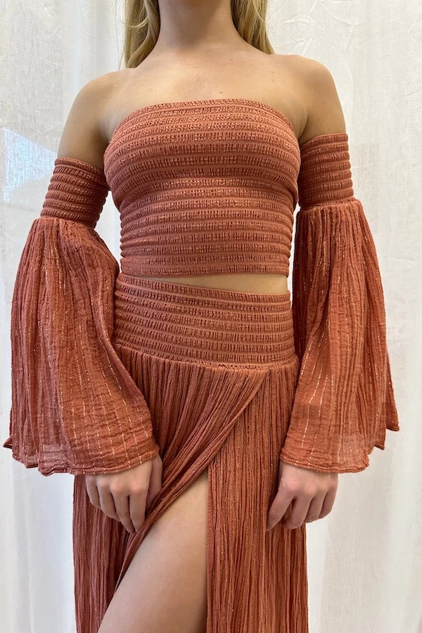 Calypso Top Terracotta/Gold 4 Calypso Top Terracotta/Gold - Image 2