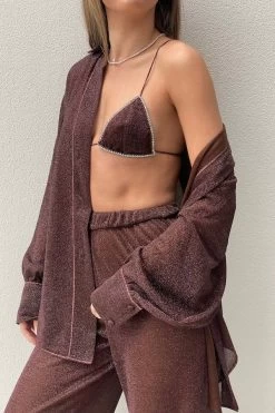 OSEREE Lumiere Long Shirt Chocolate Chiaro