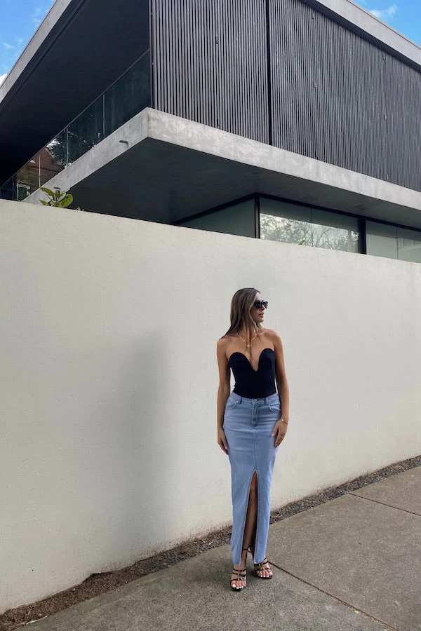 Denim Link Maxi Skirt 4 Denim Link Maxi Skirt - Image 2