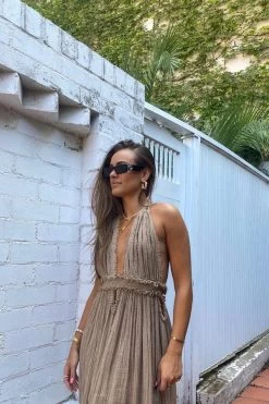 Lefkothea Dress Tobacco 13 Lefkothea Dress Tobacco -Chic Boutique Shop IMG 7932