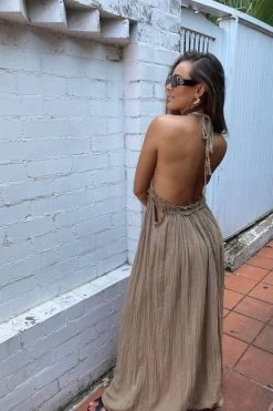 Lefkothea Dress Tobacco 11 Lefkothea Dress Tobacco -Chic Boutique Shop IMG 7933