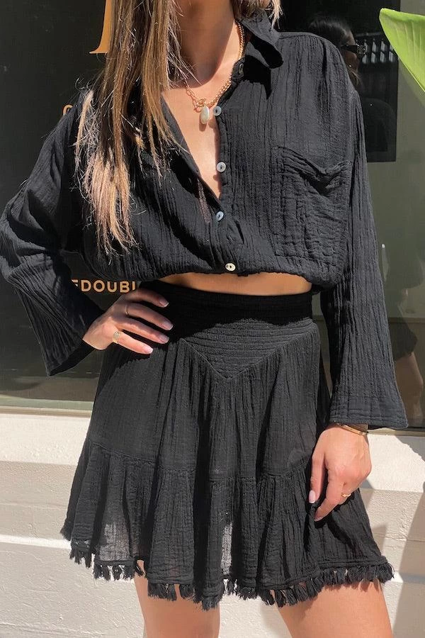 Althea Mini Skirt Black 4 Althea Mini Skirt Black - Image 2