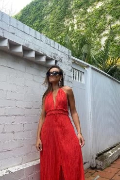 Lefkothea Dress Red -Chic Boutique Shop IMG 9058