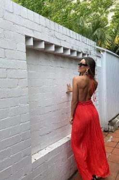 Lefkothea Dress Red -Chic Boutique Shop IMG 9129