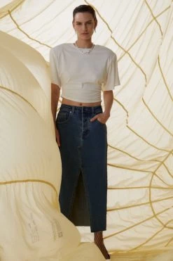 Izumi Rib Jersey Tee Ivory -Chic Boutique Shop IZUMIRibJerseyTeeIvory 4