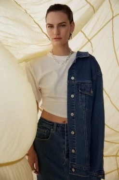 Izumi Rib Jersey Tee Ivory -Chic Boutique Shop IZUMIRibJerseyTeeIvory 5