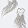 Sparkling Heart Earrings Silver -Chic Boutique Shop JPP E Pills 4x5 Earring 221 LR