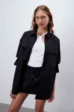 Elodie Spray Shirt Black