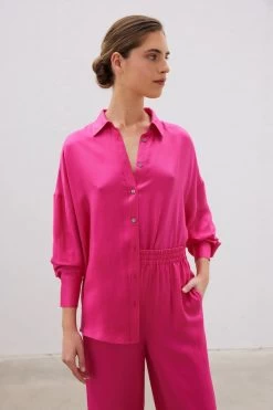 Elvira Long Sleeve Shirt Hyper Pink 13 Elvira Long Sleeve Shirt Hyper Pink -Chic Boutique Shop LMD007HPK HyperPink 1copy 38ab1742 9328 4a49 a651 1d23ad3eb7ef