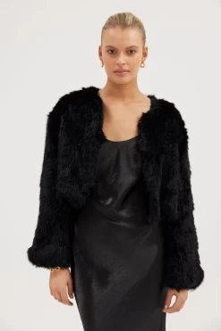 Lola Crop Jacket Black