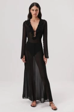 Floriana Sheer Georgette Maxi Dress