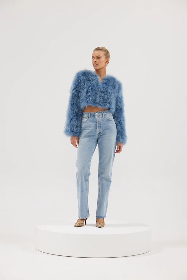 Manhattan Feather Jacket Denim 5 Manhattan Feather Jacket Denim - Image 3