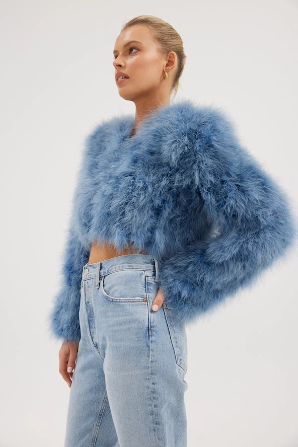 Manhattan Feather Jacket Denim 4 Manhattan Feather Jacket Denim - Image 2