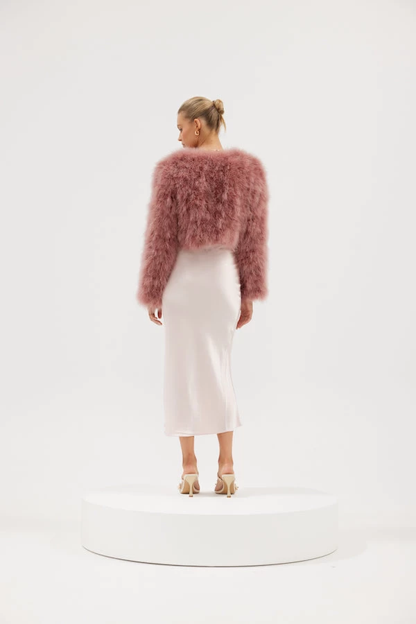 Manhattan Feather Jacket Mauve 6 Manhattan Feather Jacket Mauve - Image 4