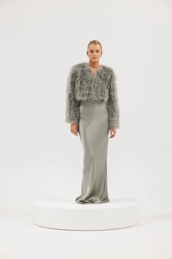 Manhattan Feather Jacket Sage 4 Manhattan Feather Jacket Sage - Image 2