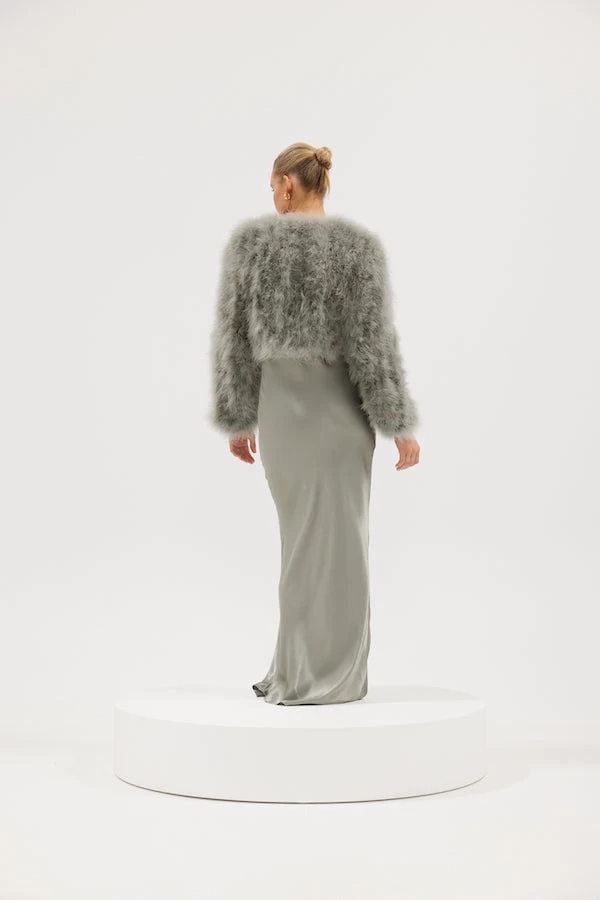 Manhattan Feather Jacket Sage 6 Manhattan Feather Jacket Sage - Image 4