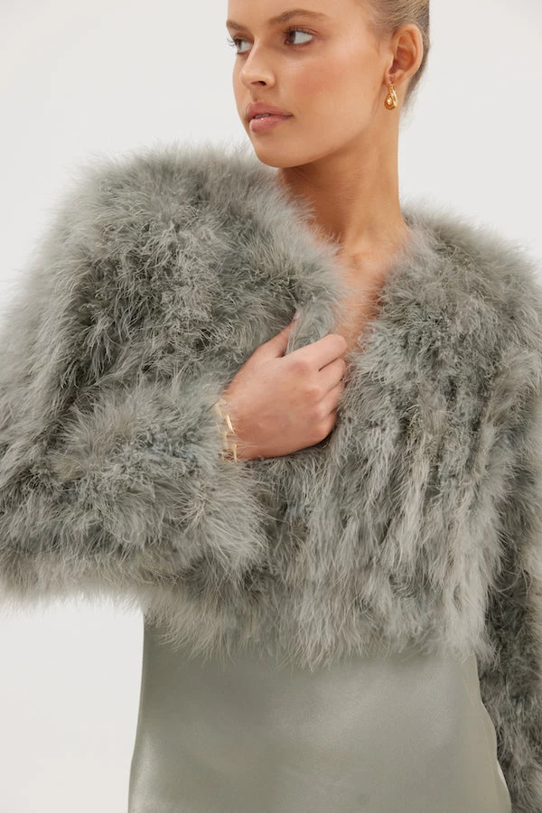 Manhattan Feather Jacket Sage 7 Manhattan Feather Jacket Sage - Image 5