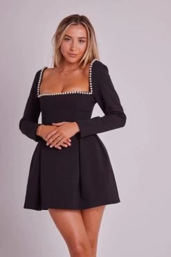Ultimate Muse Pearl Dress Black