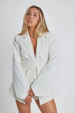 Ultimate Muse Blazer With Additional Belts White