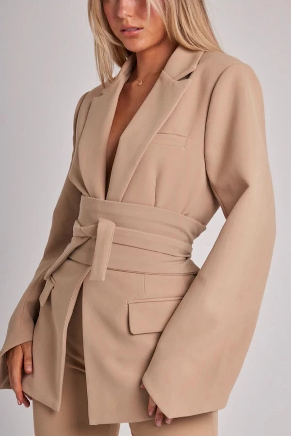 Ultimate Muse Blazer With Additional Belts Camel 3 Ultimate Muse Blazer With Additional Belts Camel