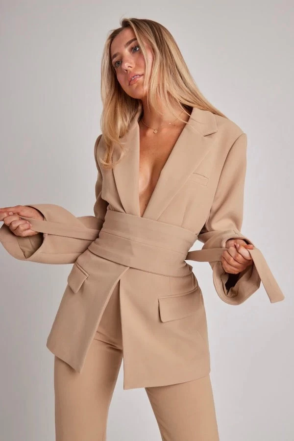 Ultimate Muse Blazer With Additional Belts Camel 5 Ultimate Muse Blazer With Additional Belts Camel - Image 3