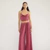 OSEREE Lumiere Wide Pants Raspberry 1 OSEREE Lumiere Wide Pants Raspberry -Chic Boutique Shop Oseree CHS232680