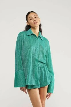 OSEREE Lumiere Sleeves Shirt Aquamarine