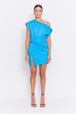 Grenada Mini Twist Dress Pool Blue