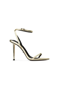 Myra Gold Nappa Metallic 10.5cm Heels