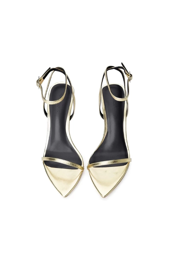 Myra Gold Nappa Metallic 10.5cm Heels 6 Myra Gold Nappa Metallic 10.5cm Heels - Image 4