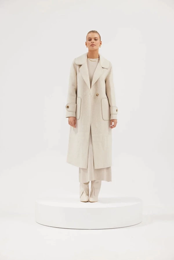 Piper Cashmere Coat Stone 3 Piper Cashmere Coat Stone