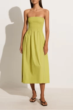 Faithfull The Brand Madella Midi Dress Artichoke