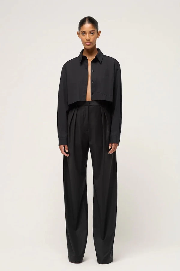 Cropped Shirt Black 4 Cropped Shirt Black - Image 2