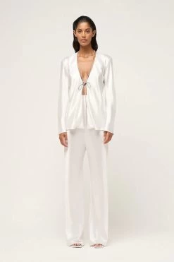 Bias Lounge Shirt White -Chic Boutique Shop S33 23121 MichaelLoSordo 1087 5000xcopy