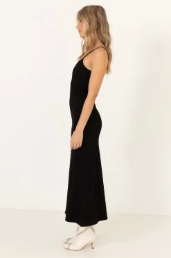 A Line Maxi Dress Black -Chic Boutique Shop SummiSummiAW23 036