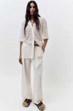 Yve Shirt Ecru -Chic Boutique Shop camilla and marc yves lace shirt ecru 1200x1800copy