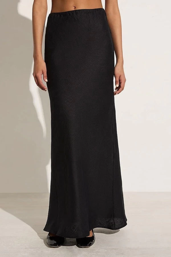 Faithfull The Brand Davina Bias Skirt Black 5 Faithfull The Brand Davina Bias Skirt Black - Image 3