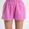 Linen Shorts Fuchsia -Chic Boutique Shop fuchsia linen 1944