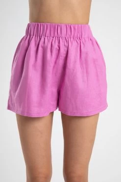 Linen Shorts Fuchsia