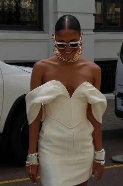 Femme Fatele Mini Skirt Ivory