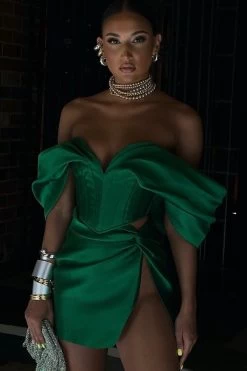 Nina Tulum Mini Skirt Emerald